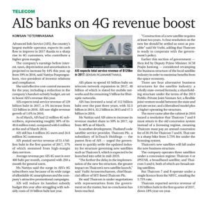 AIS banks on 4G revenue boost 